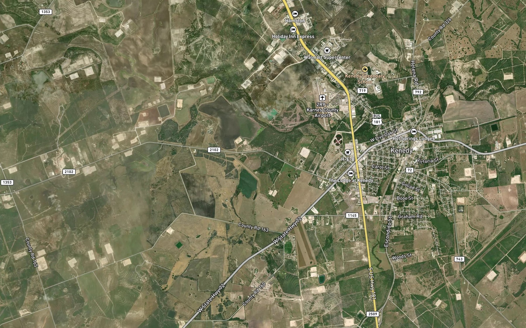 Satellite map of the Soil Conservation Service Site 13 Reservoir