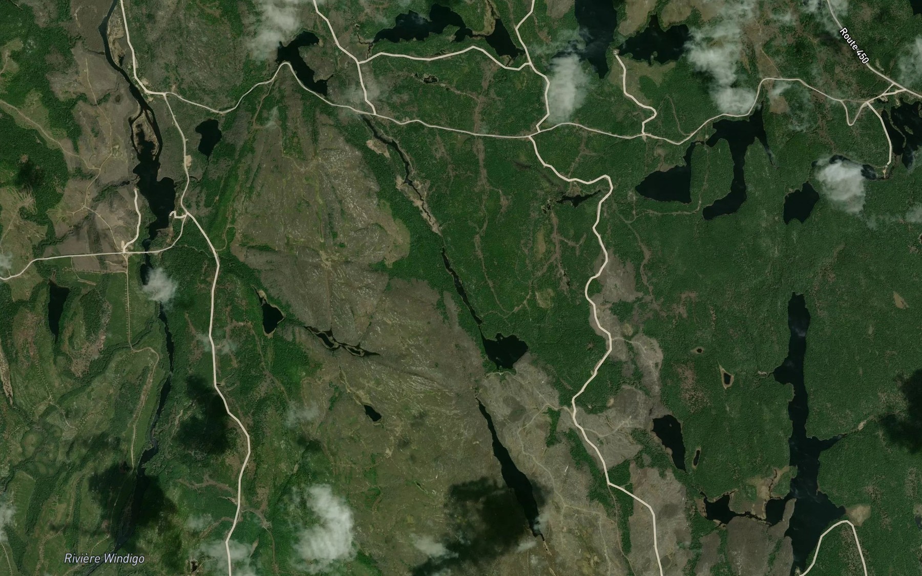 Satellite map of the Lac Chartier