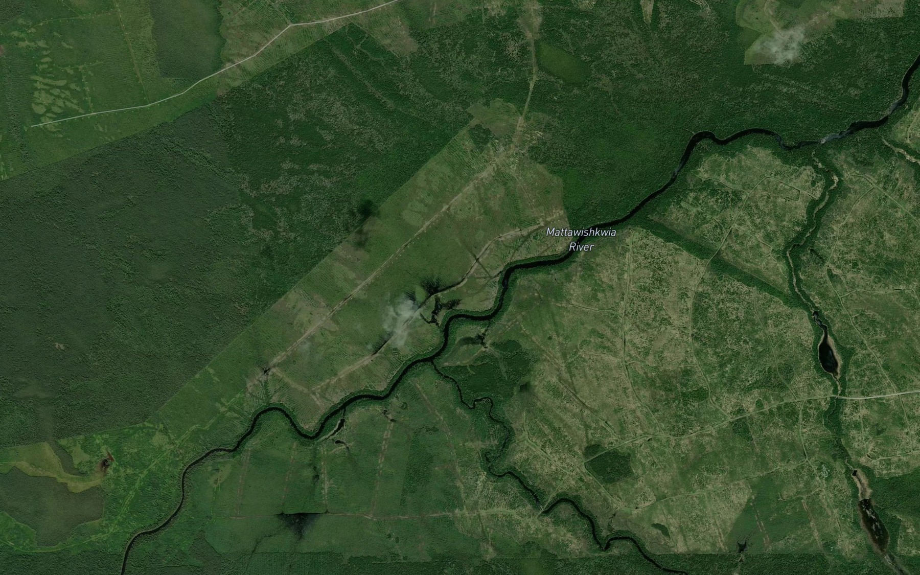 Satellite map of the Obijou River