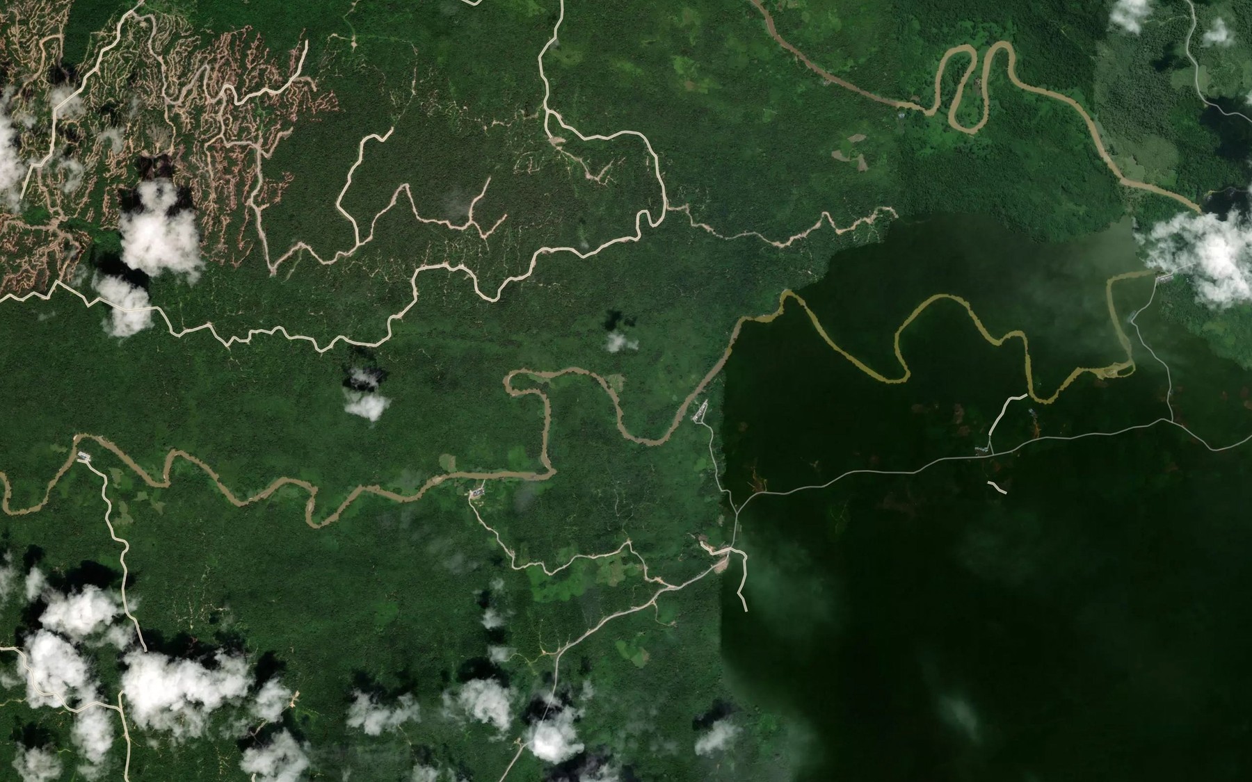 Satellite map of the Sungai Paum