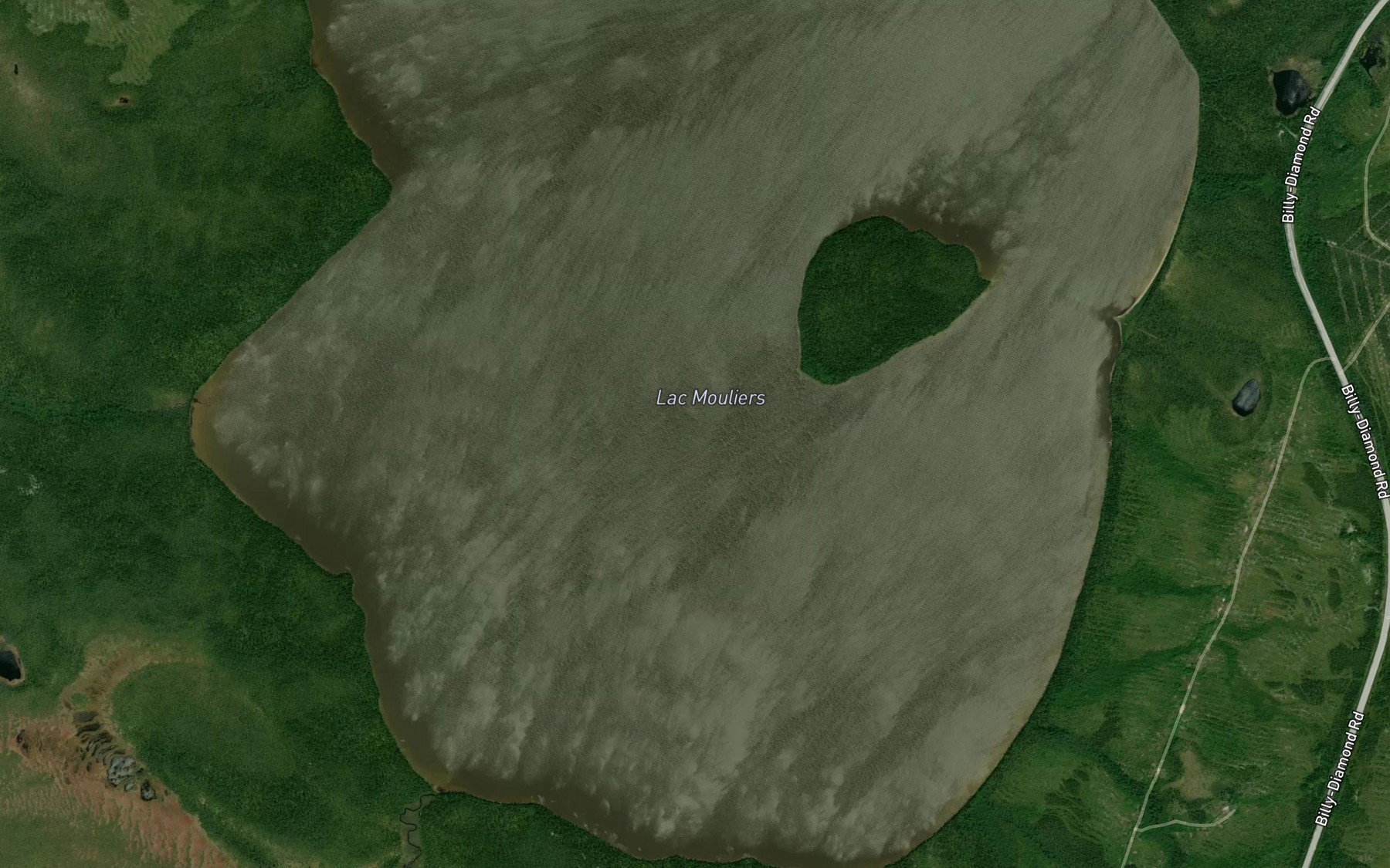 Satellite map of the Lac Mouliers