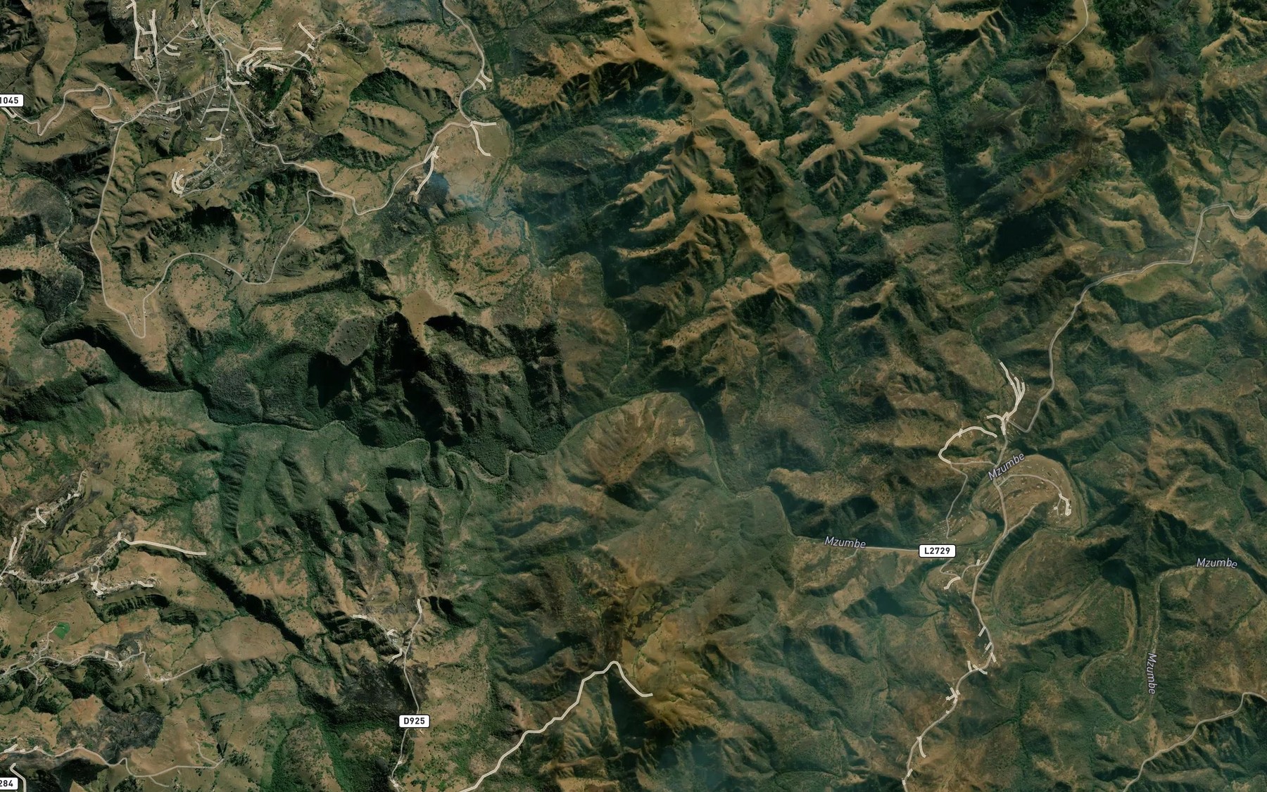 Satellite map of the Mhlabatshane