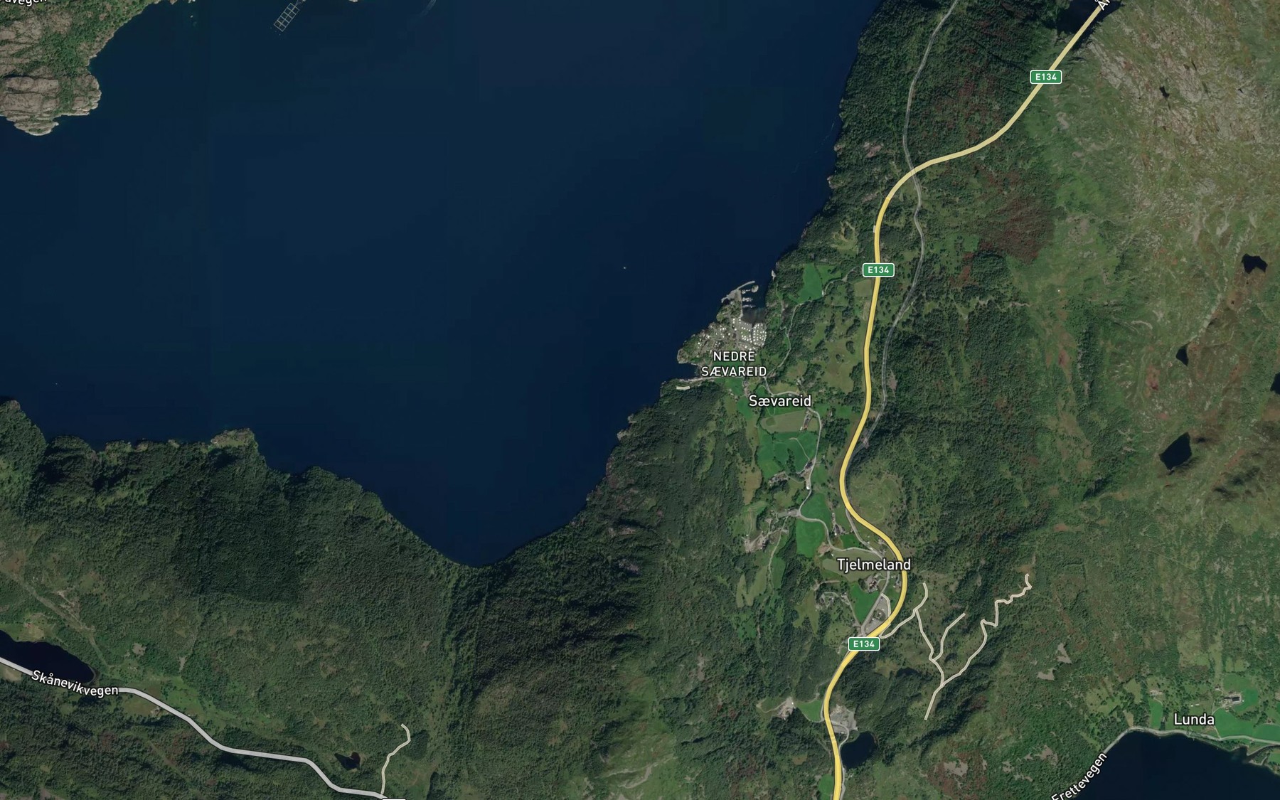 Satellite map of the Kollevik