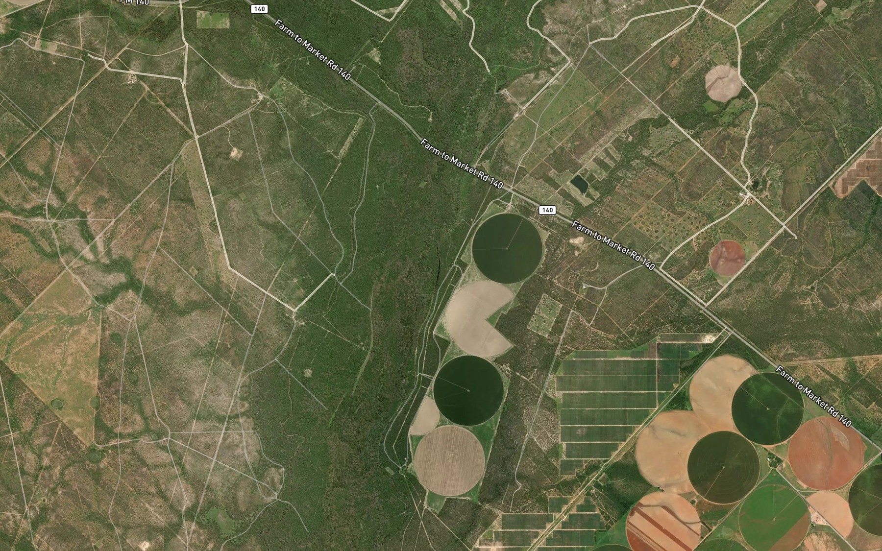 Satellite map of the Jewel Lake