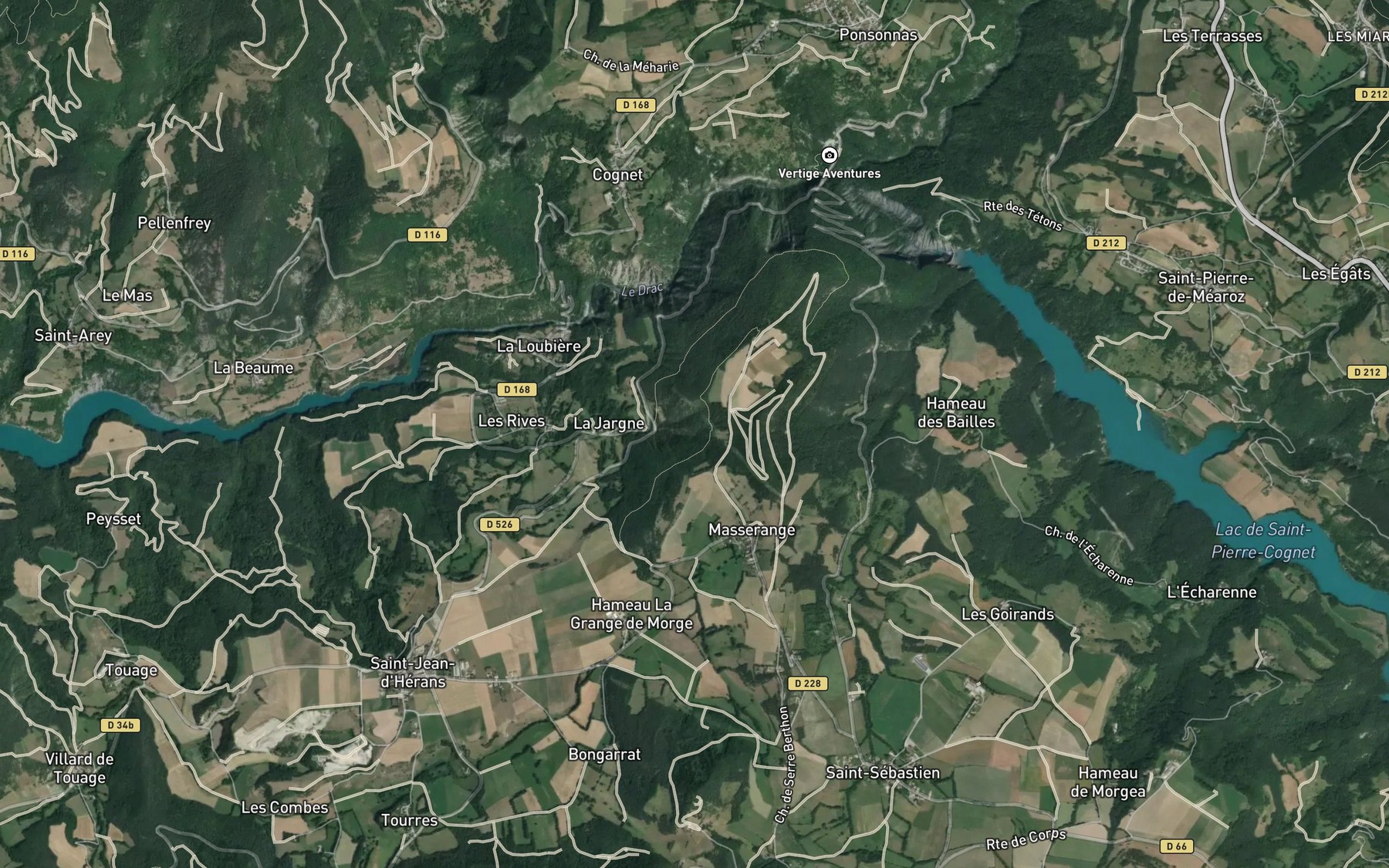 Satellite map of the Bonne