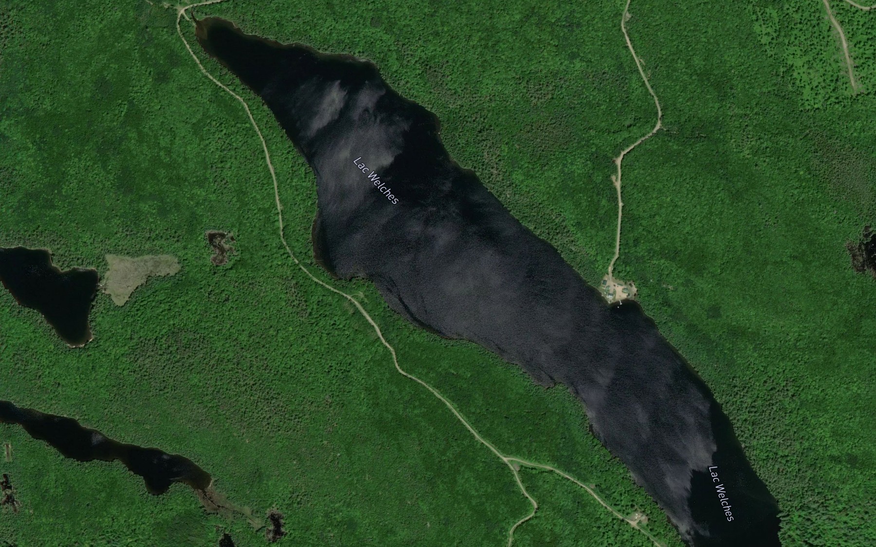 Satellite map of the Lac Welches