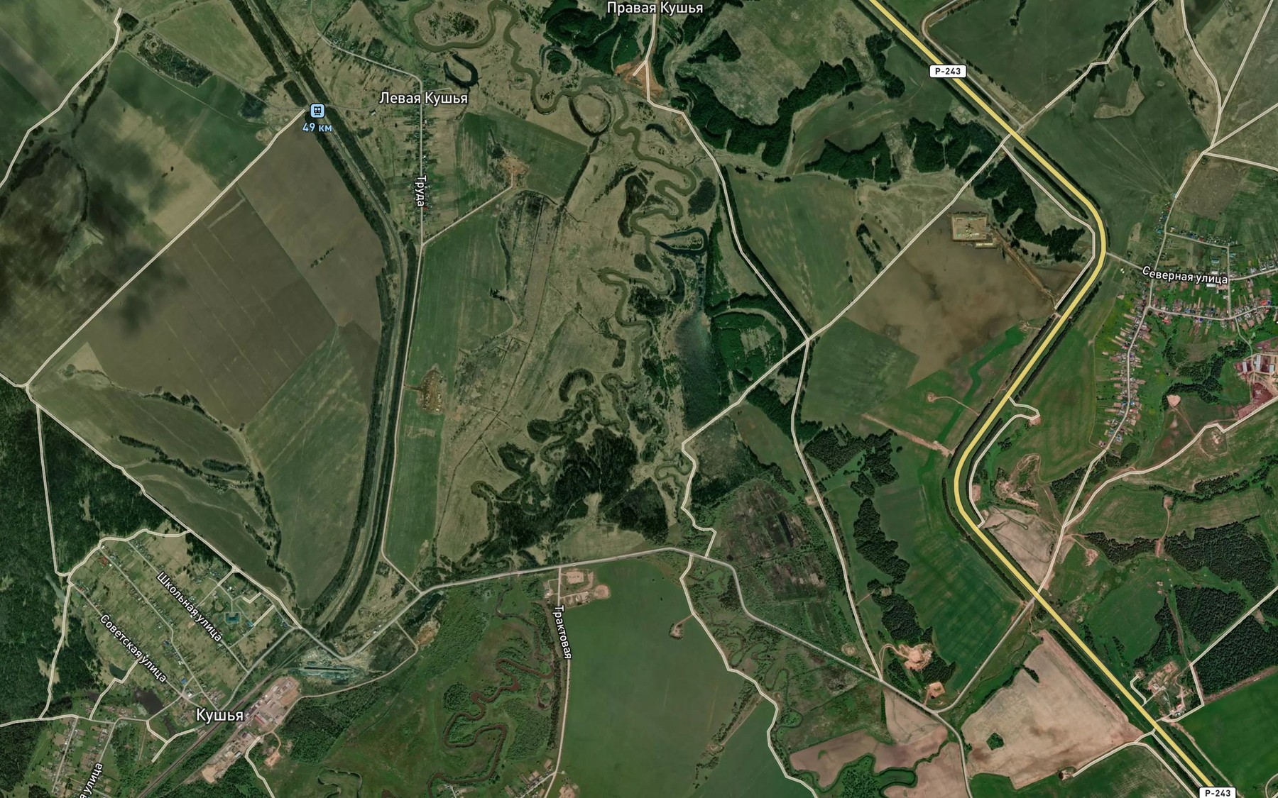 Satellite map of the Nyaz'