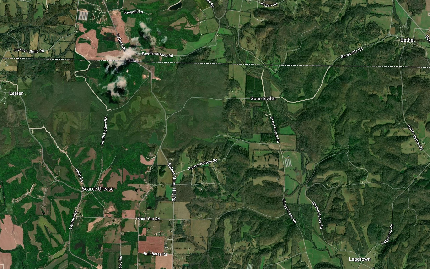 Satellite map of the Gaston Cave Spring