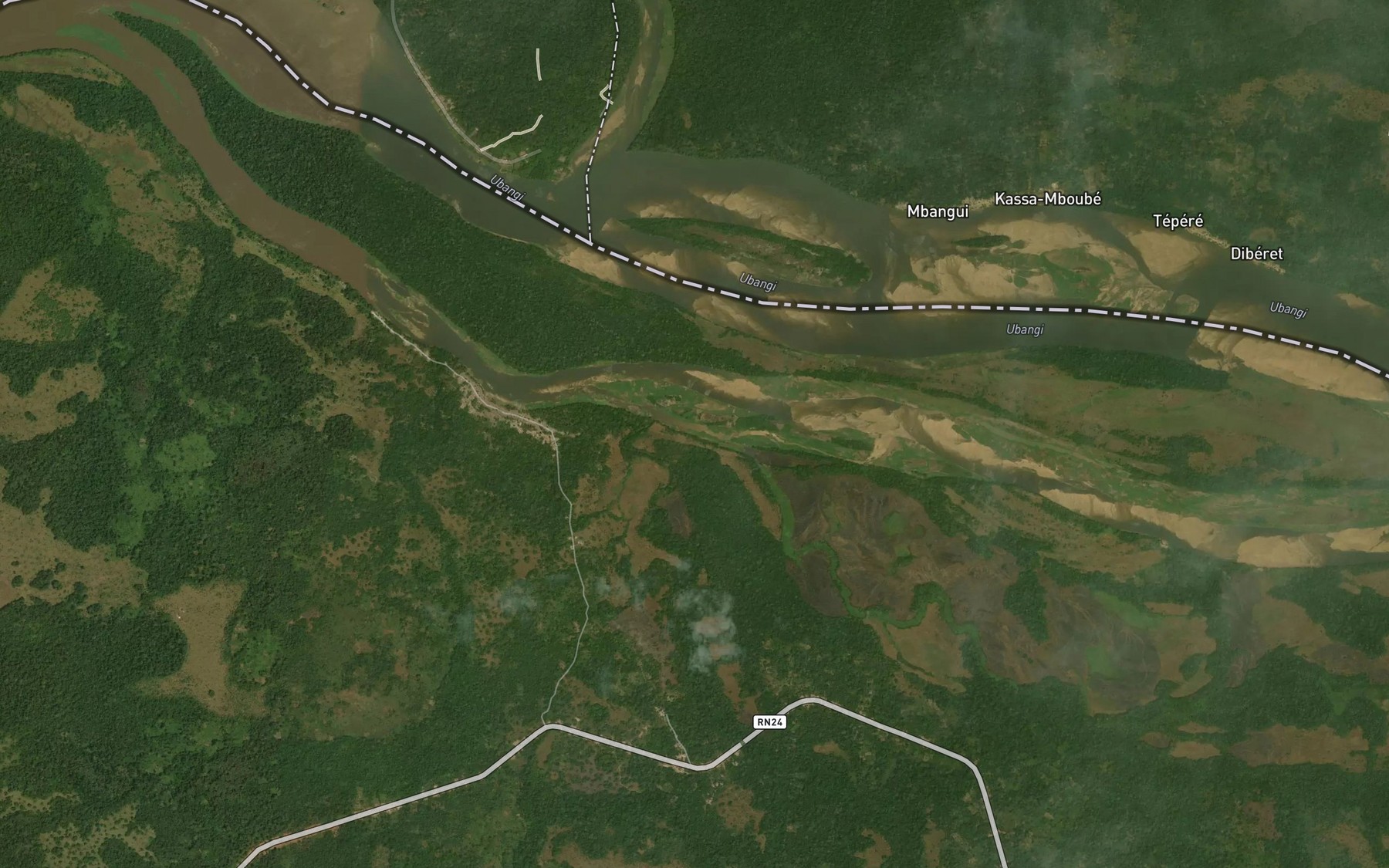 Satellite map of the Huta