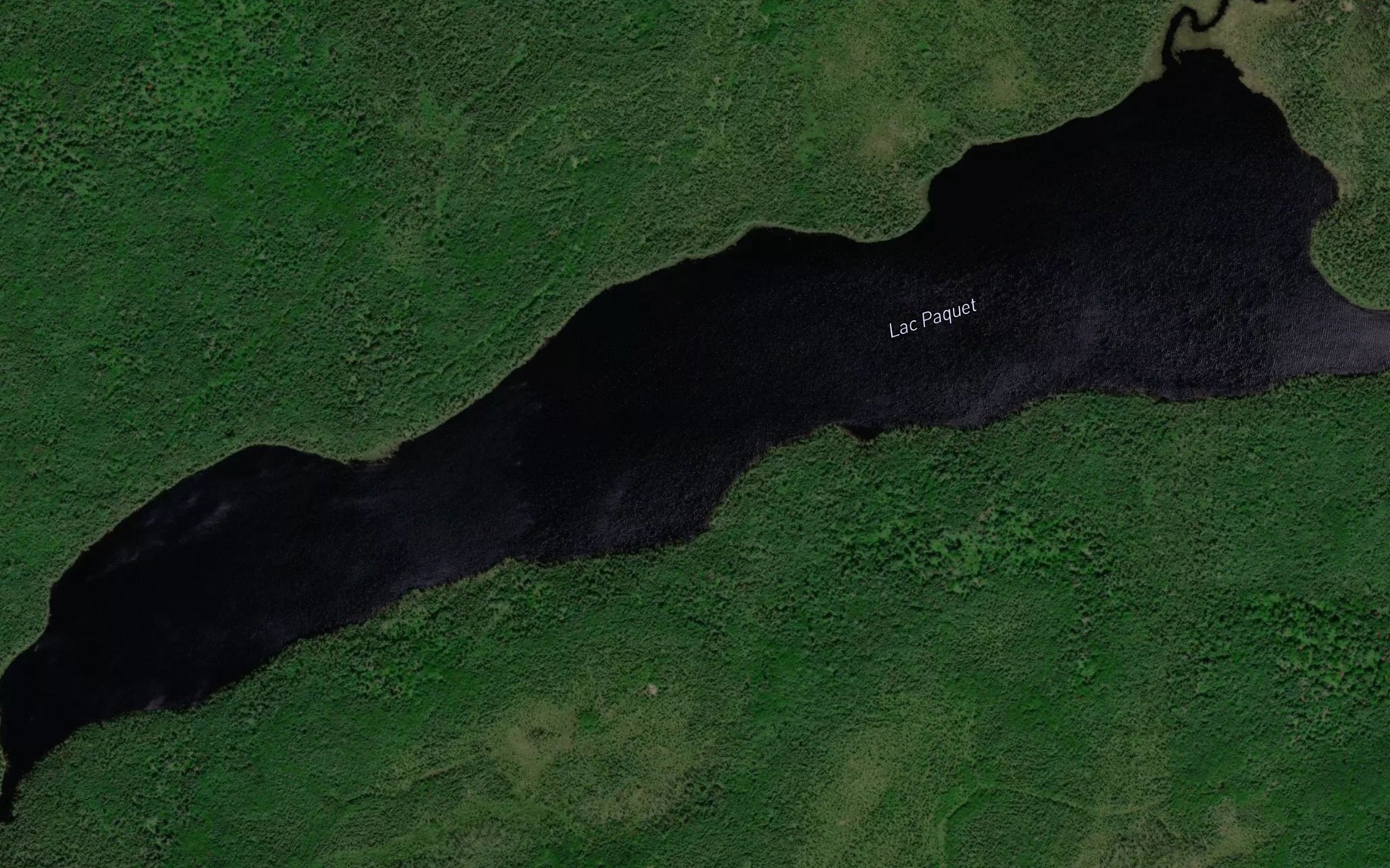 Satellite map of the Lac Paquet