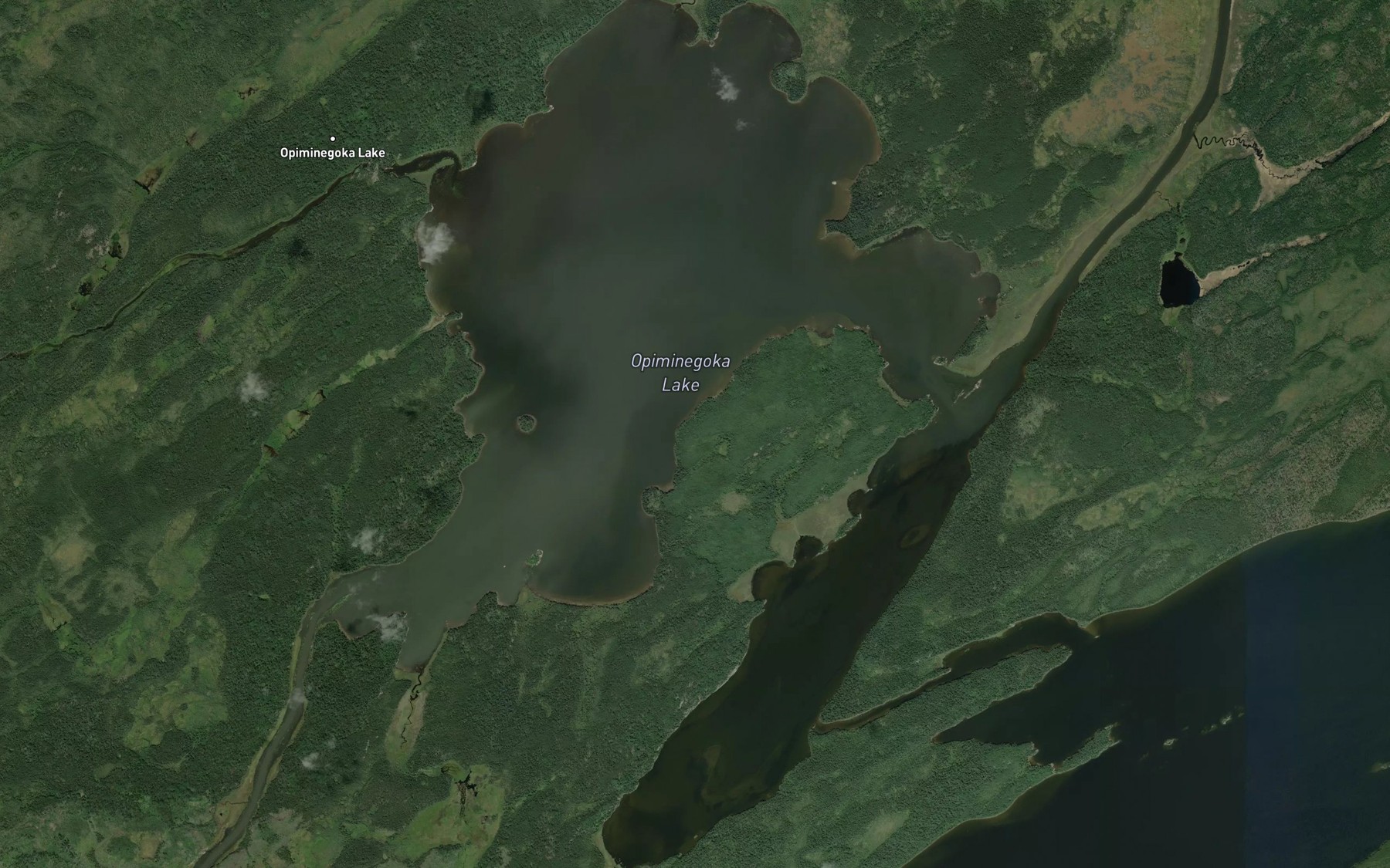 Satellite map of the Opiminegoka Lake