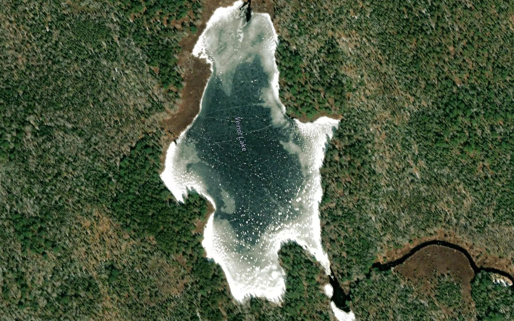 Satellite map of the Veinot Lake