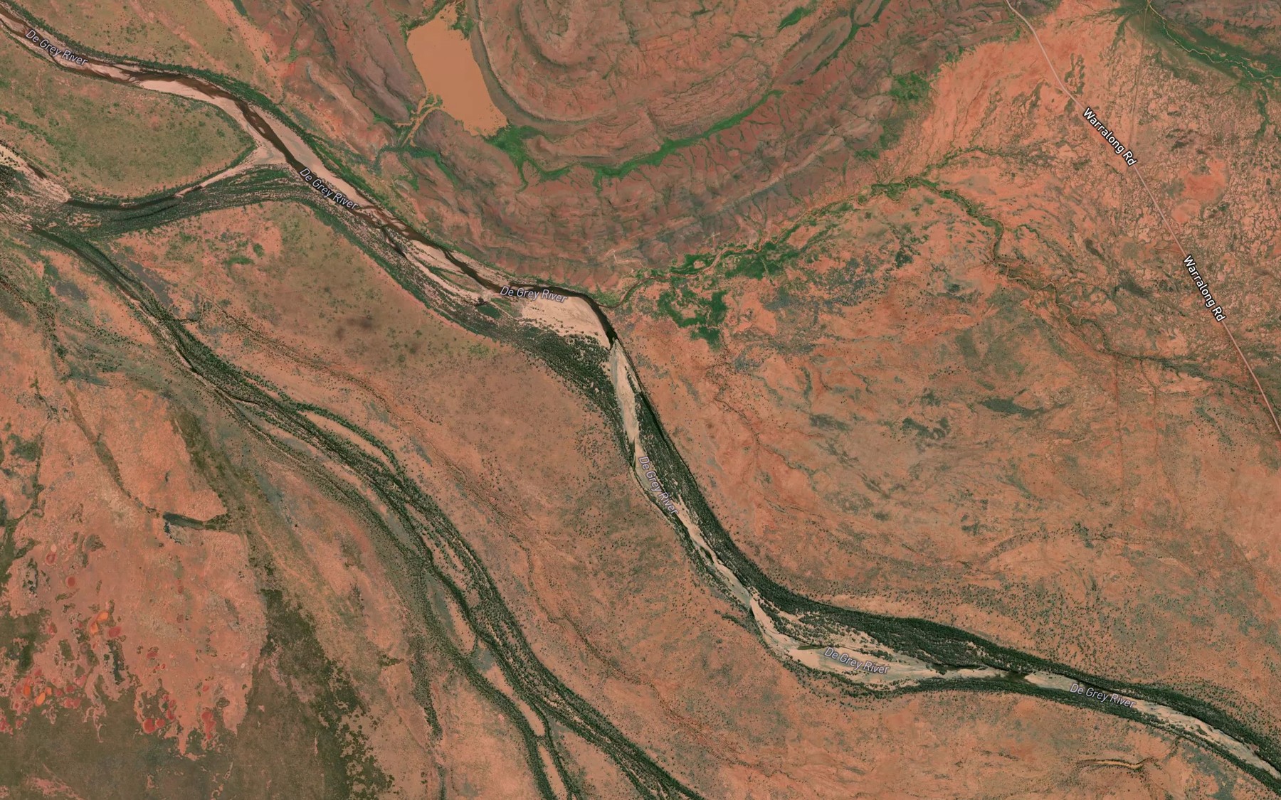 Satellite map of the Woorabarderee Pool