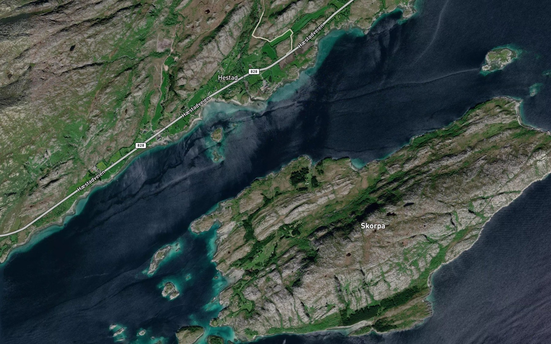 Satellite map of the Smebelgvikja