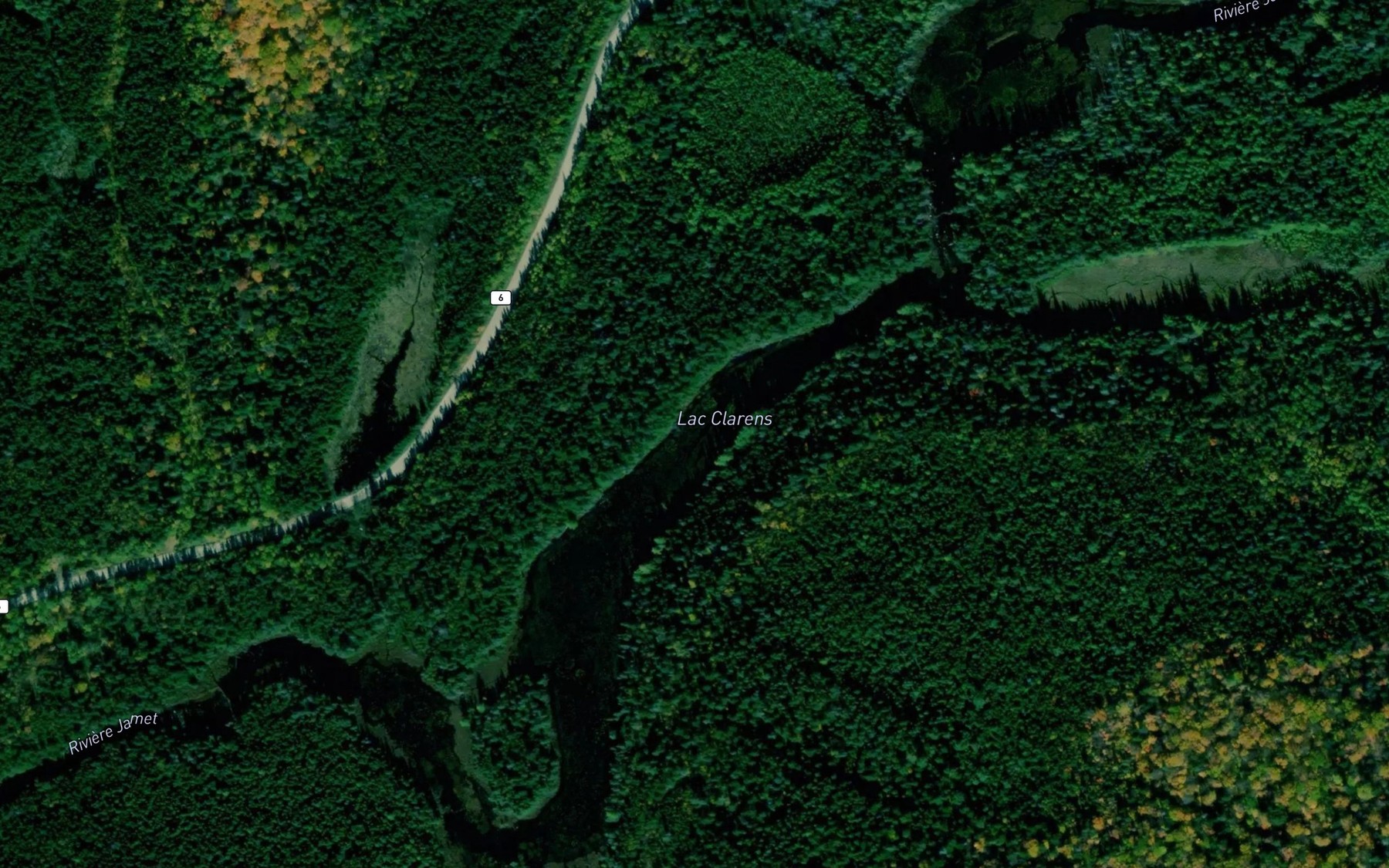 Satellite map of the Lac Clarens