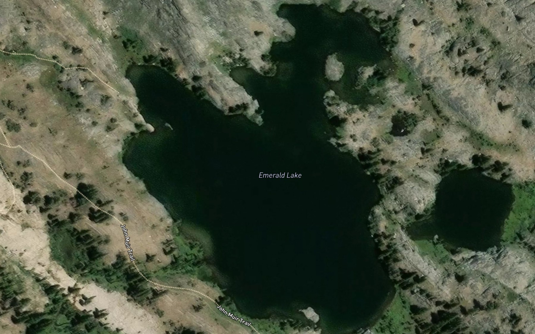 Satellite map of the Emerald Lake