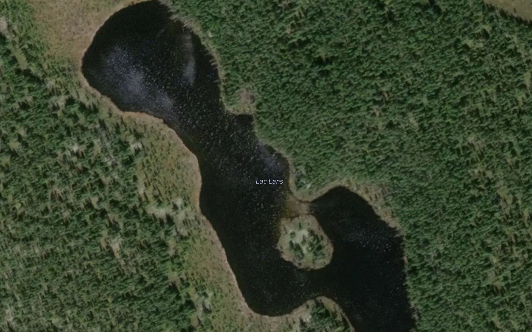 Satellite map of the Lac Lans