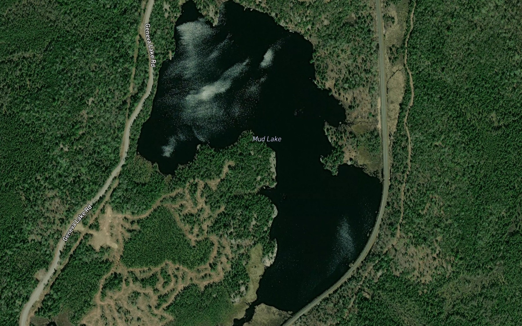 Satellite map of the Mud Lake
