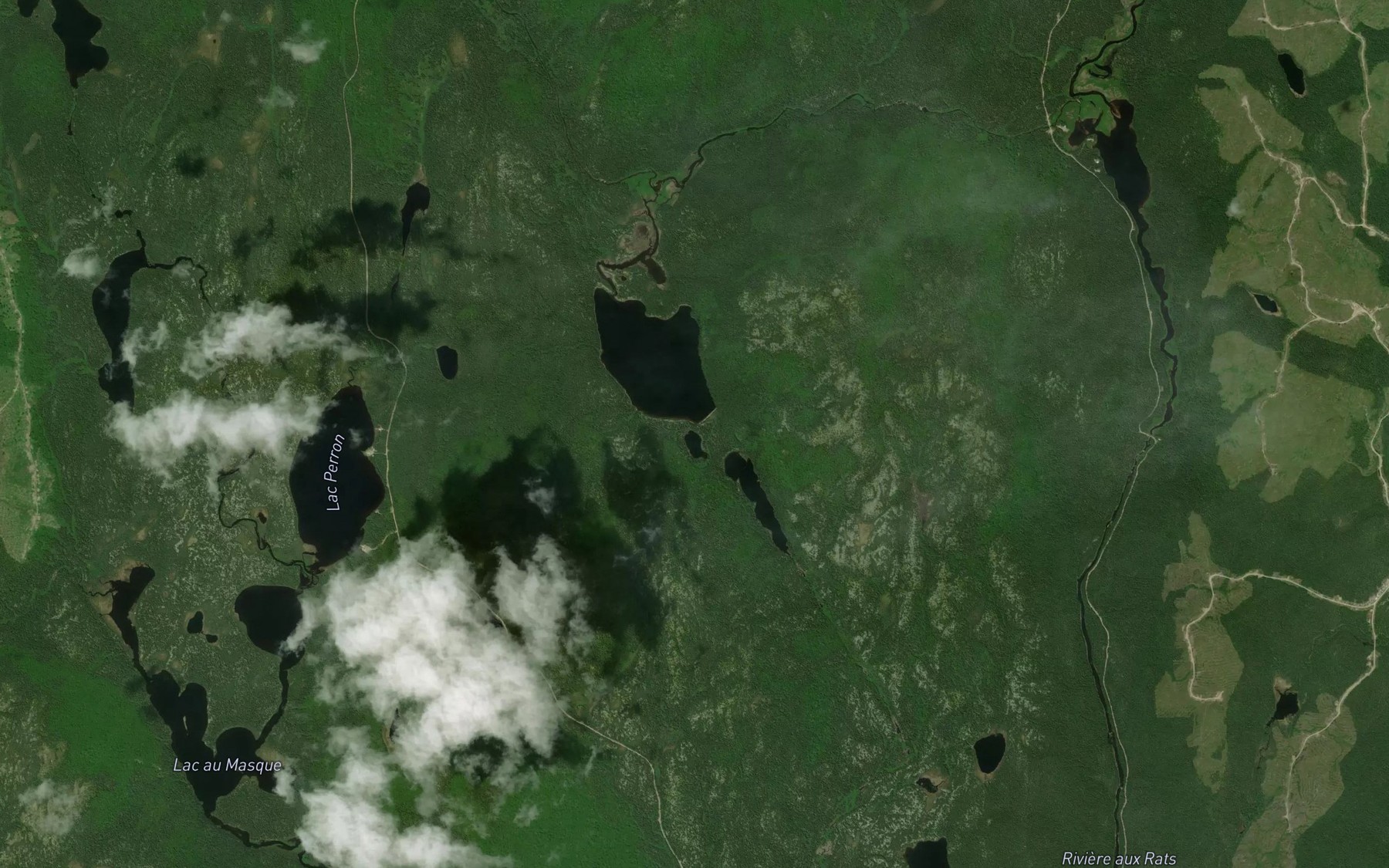 Satellite map of the Lac Louis-Georges
