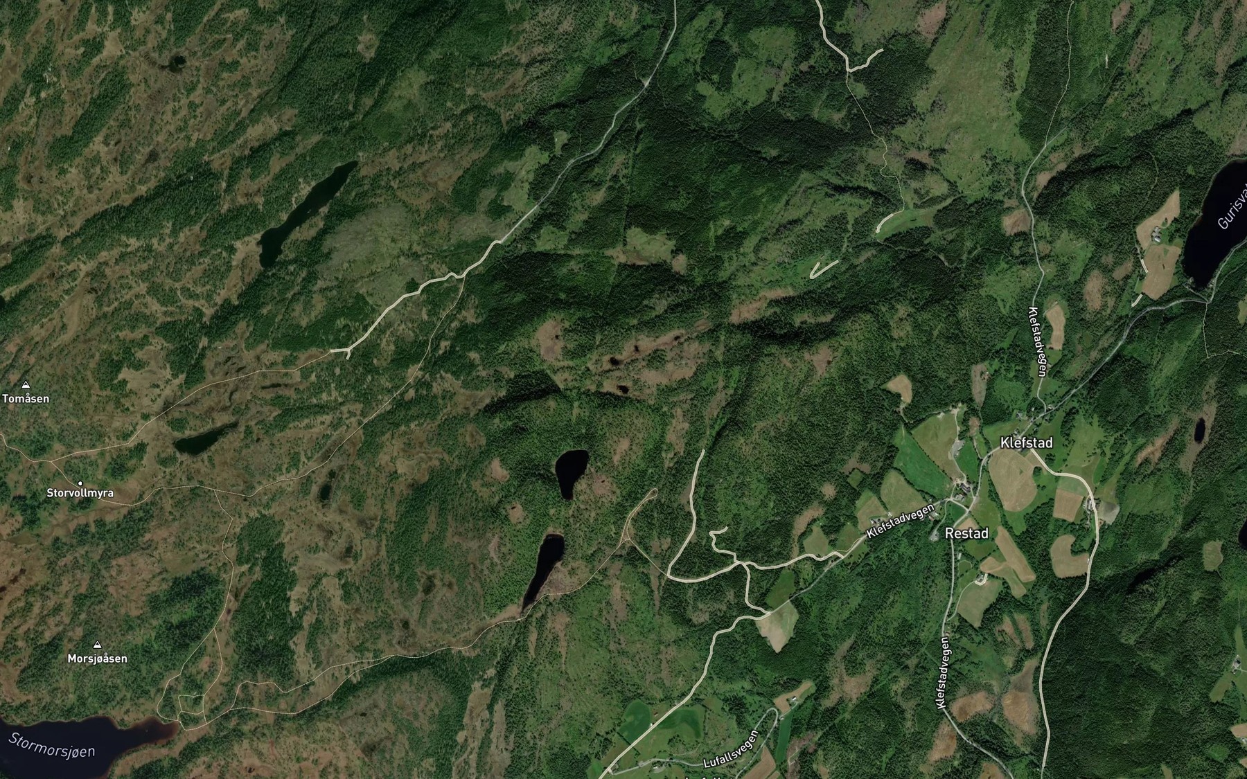 Satellite map of the Over Spellmannstjorna