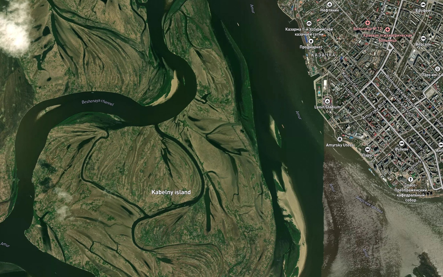 Satellite map of the Ozero Kabel'noye