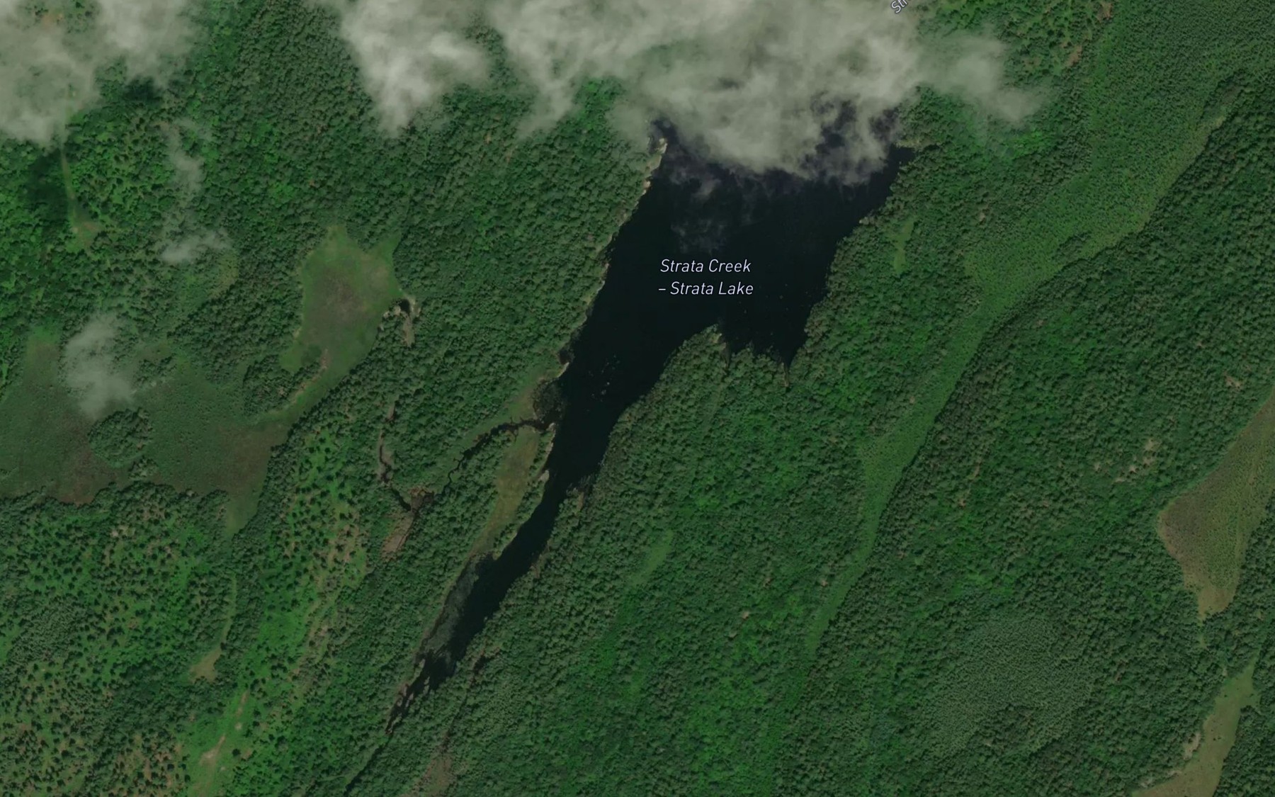 Satellite map of the Strata Lake