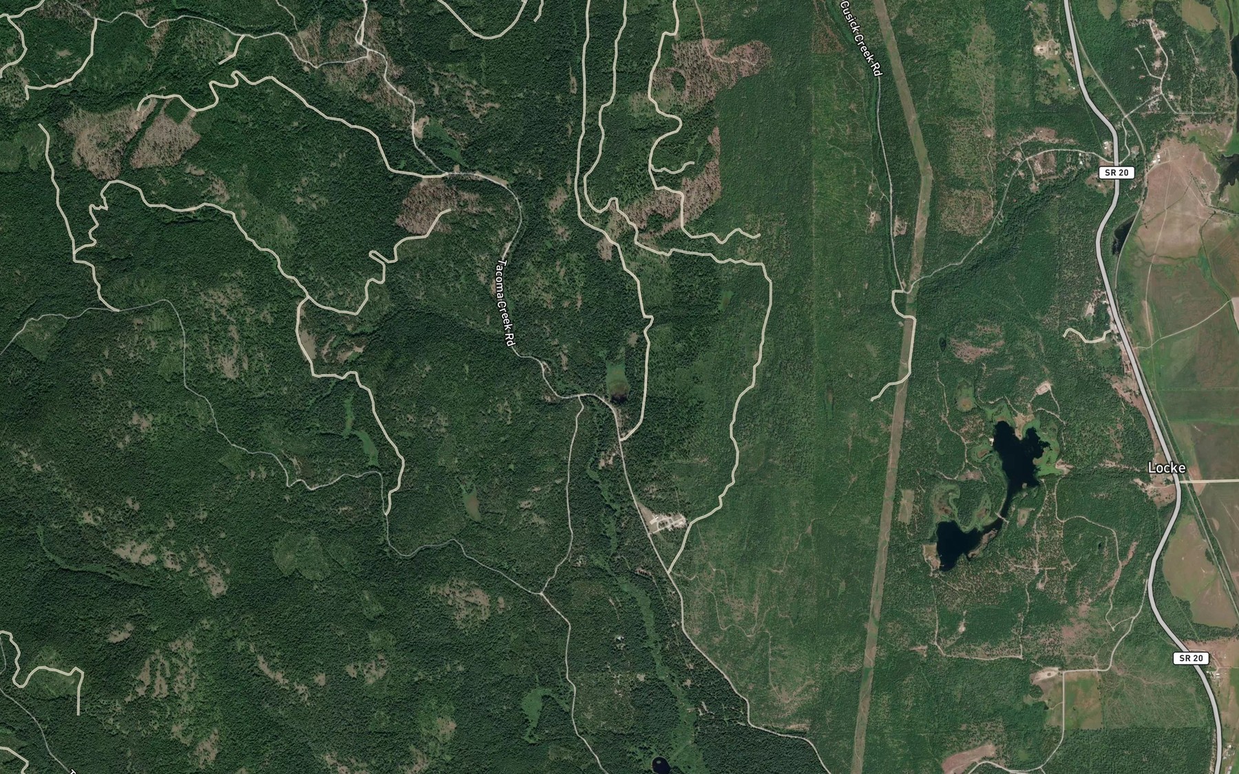 Satellite map of the Sportsman Pond