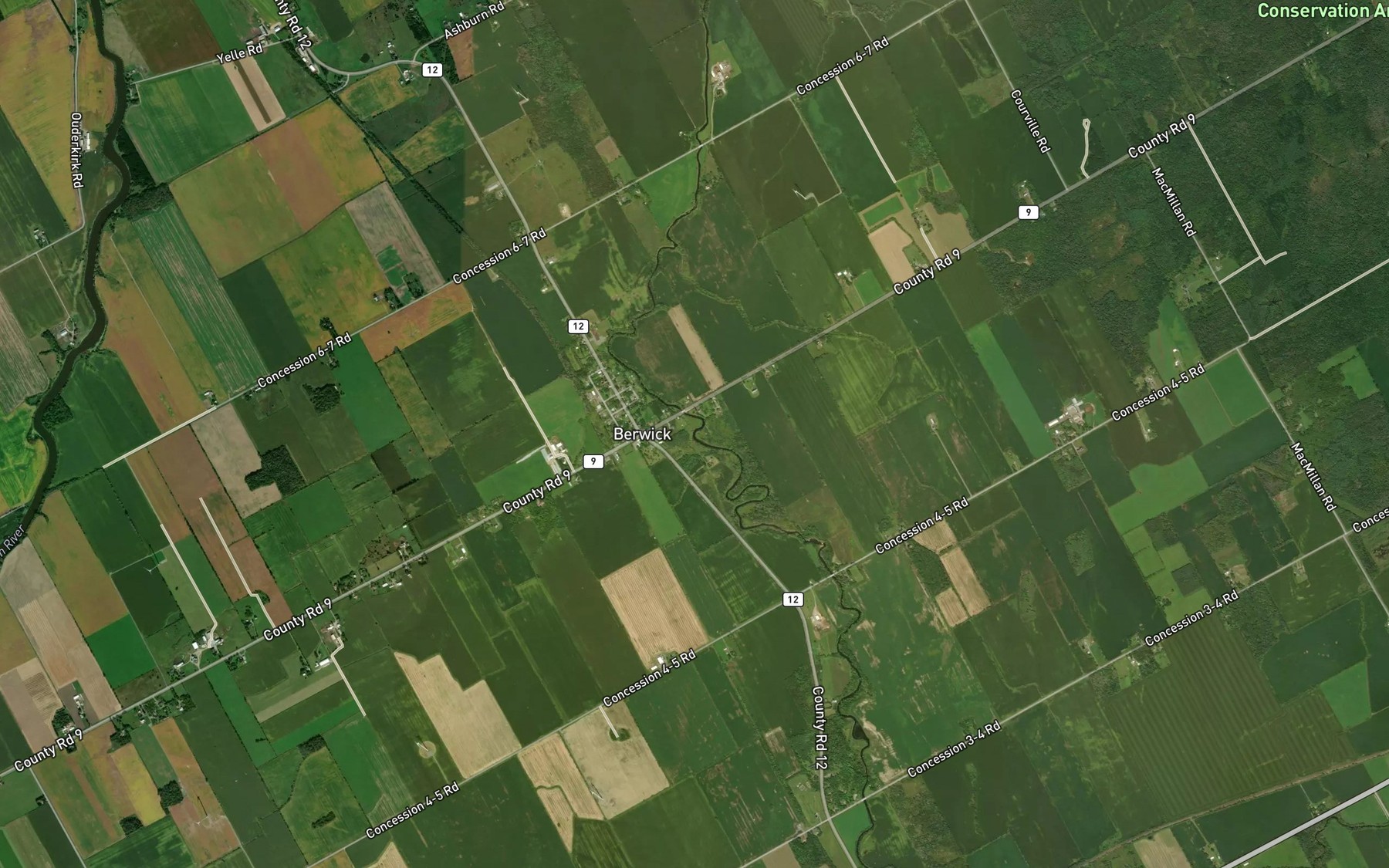 Satellite map of the J.D. Forsyth Drain