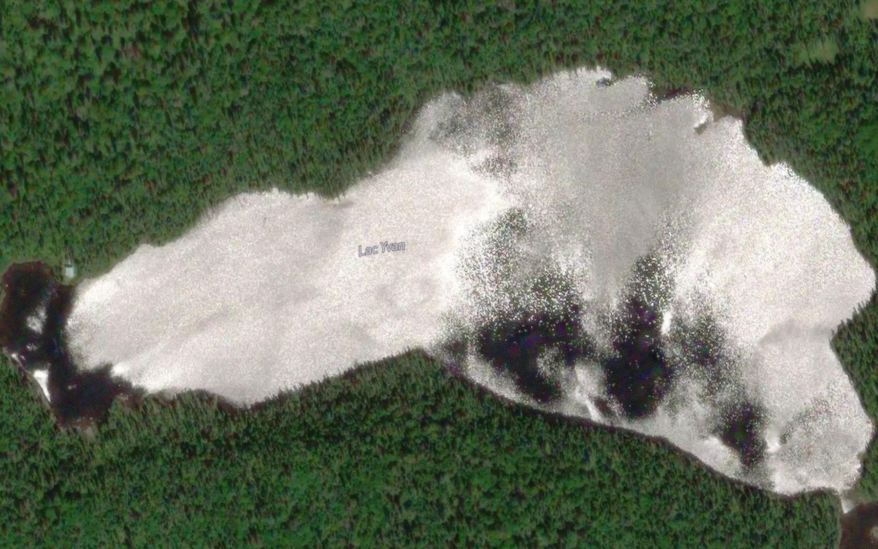 Satellite map of the Lac Yvan