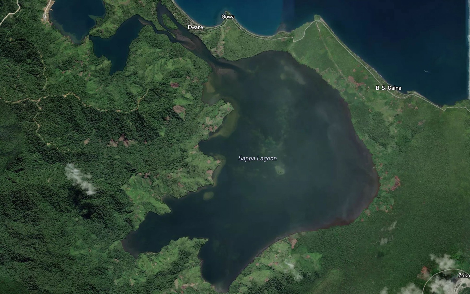 Satellite map of the Eware Inlet