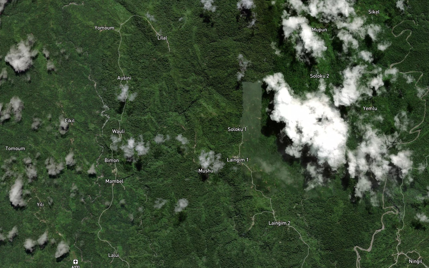 Satellite map of the Kulokol Creek