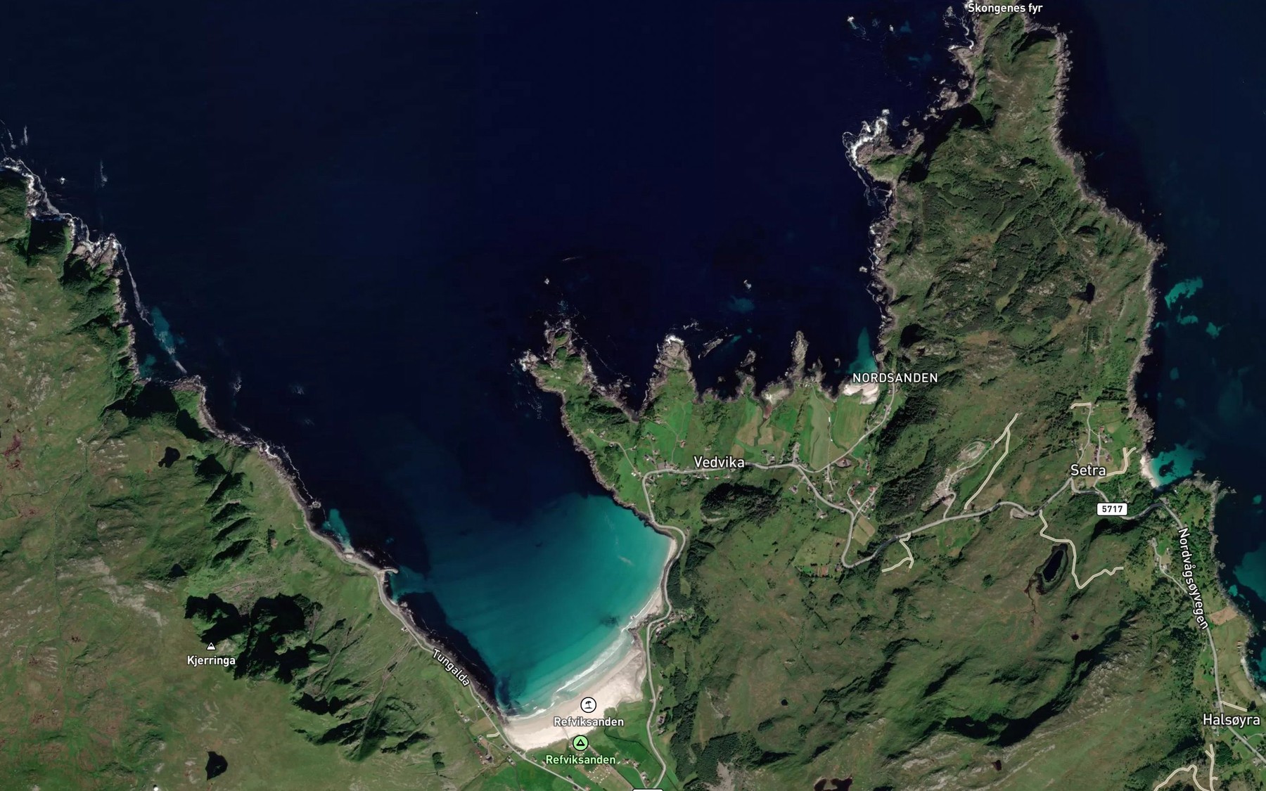 Satellite map of the Kolledalen