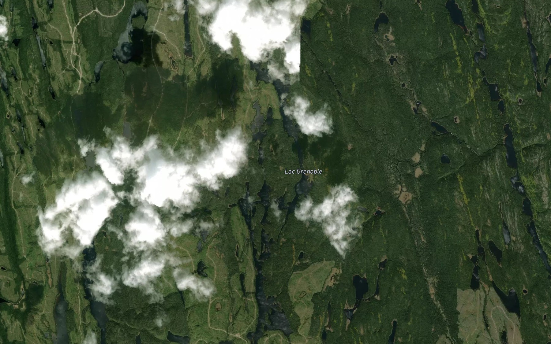 Satellite map of the Lac Grenoble