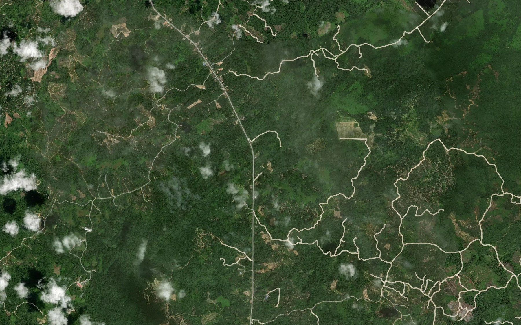Satellite map of the Sungai Seruas