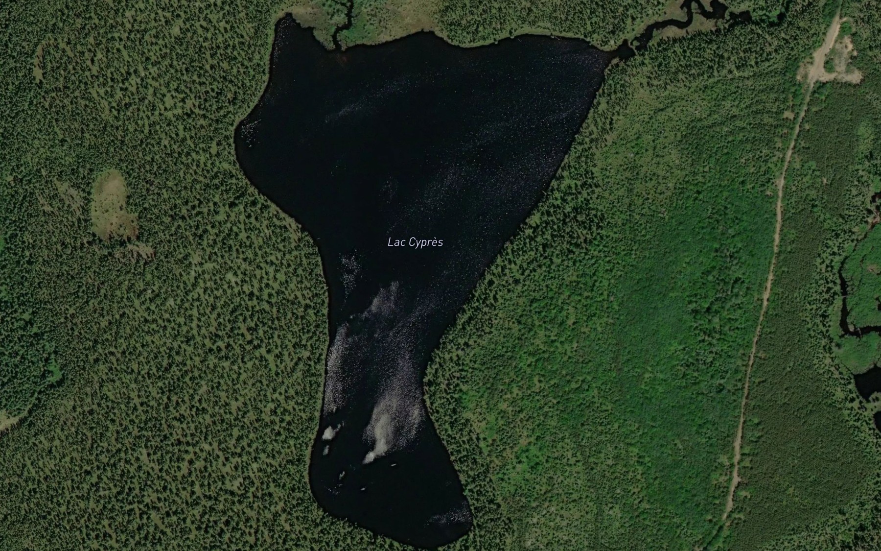 Satellite map of the Lac Cypres
