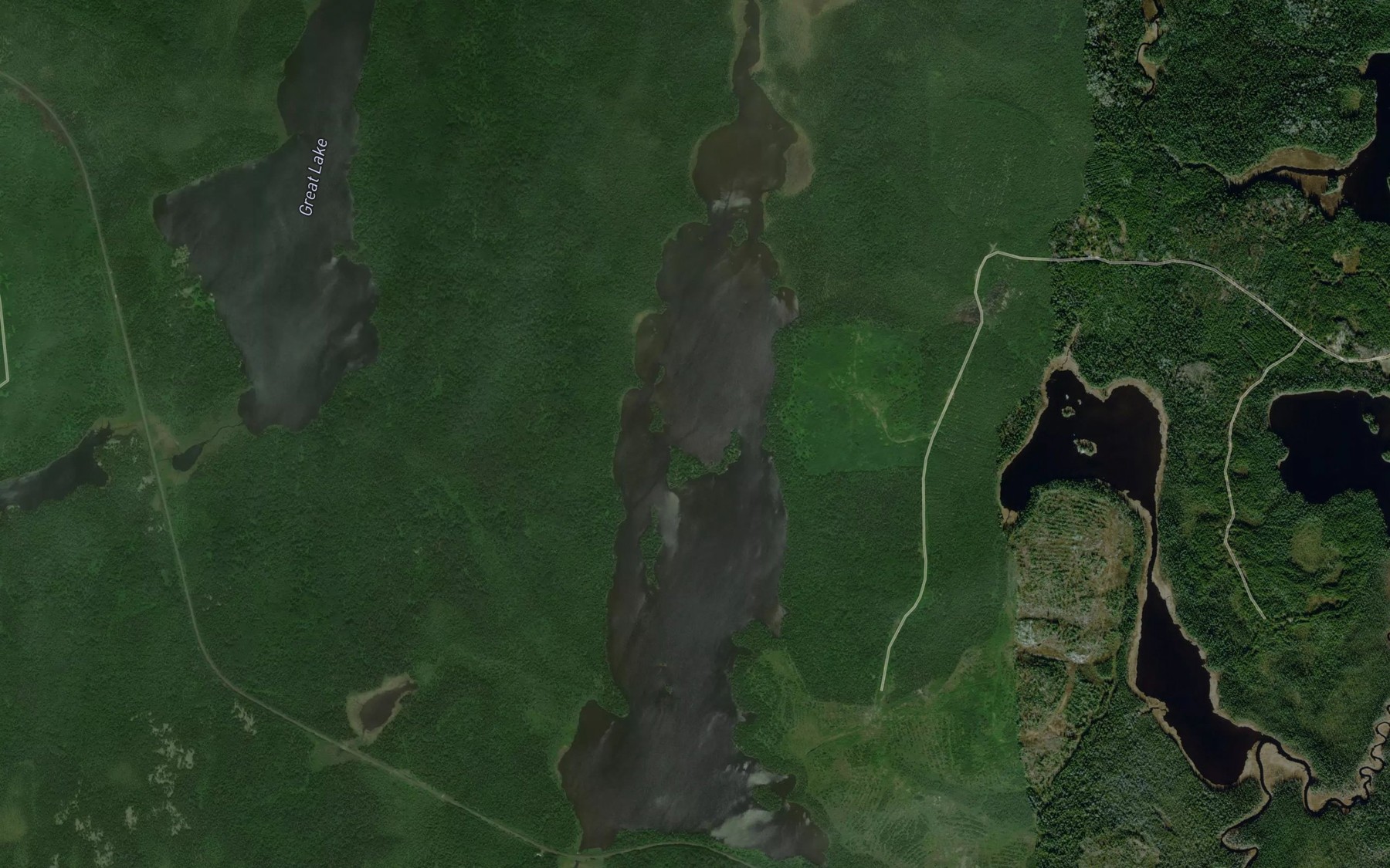 Satellite map of the Ant Island Lake