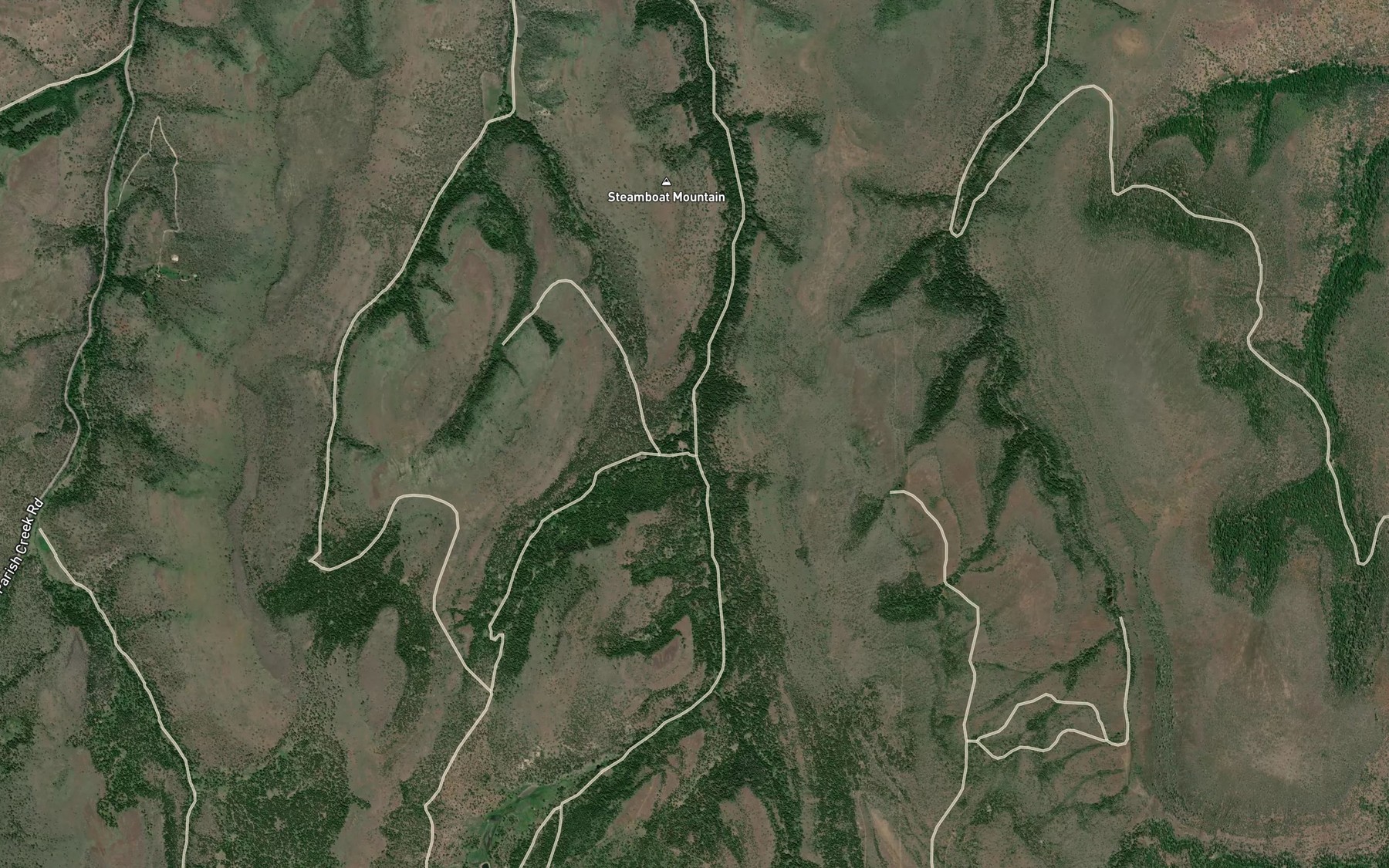 Satellite map of the Wolf Creek