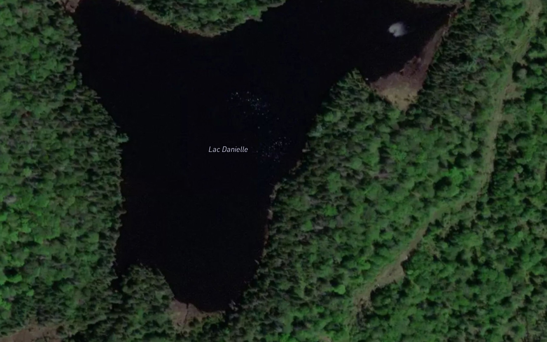 Satellite map of the Lac Danielle
