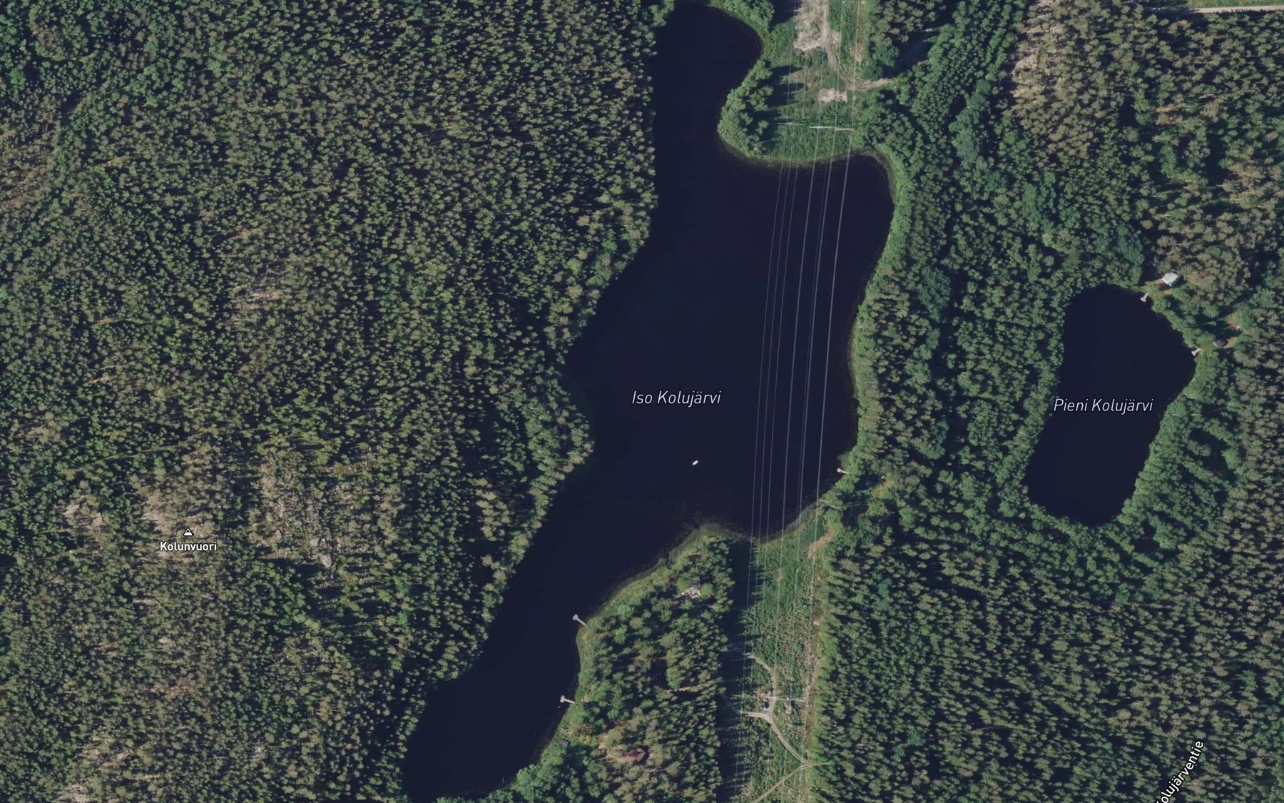 Satellite map of the Iso Kolujarvi