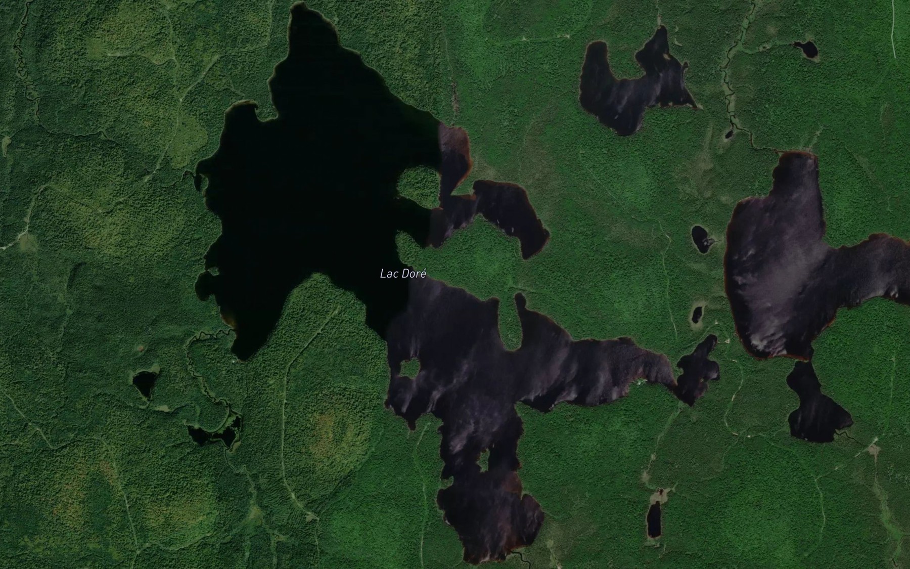 Satellite map of the Lac Dore