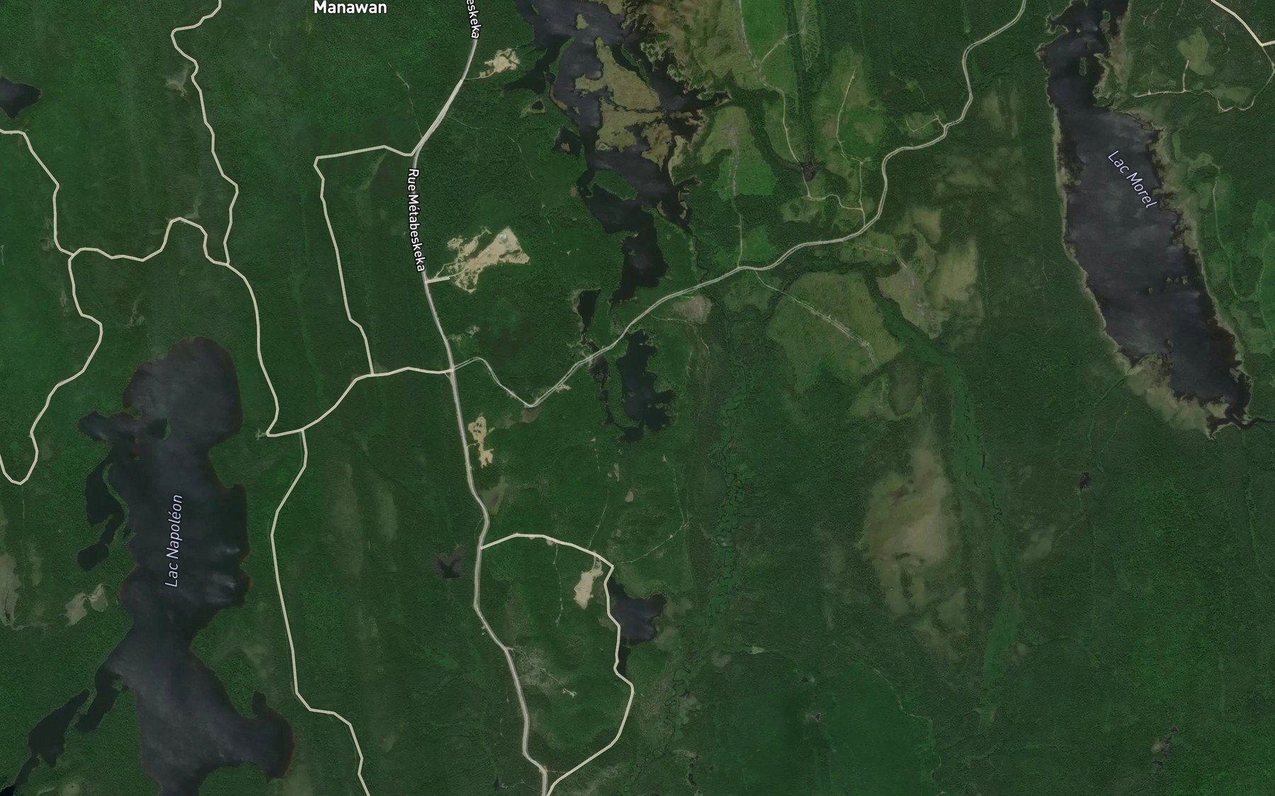 Satellite map of the Lac Kamiko Kinoceskacik