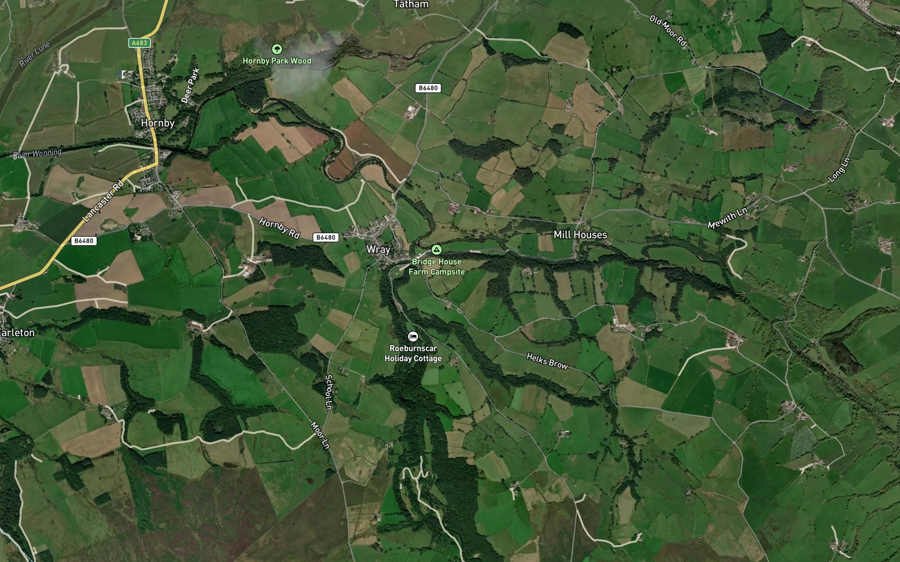 Satellite map of the River Roeburn
