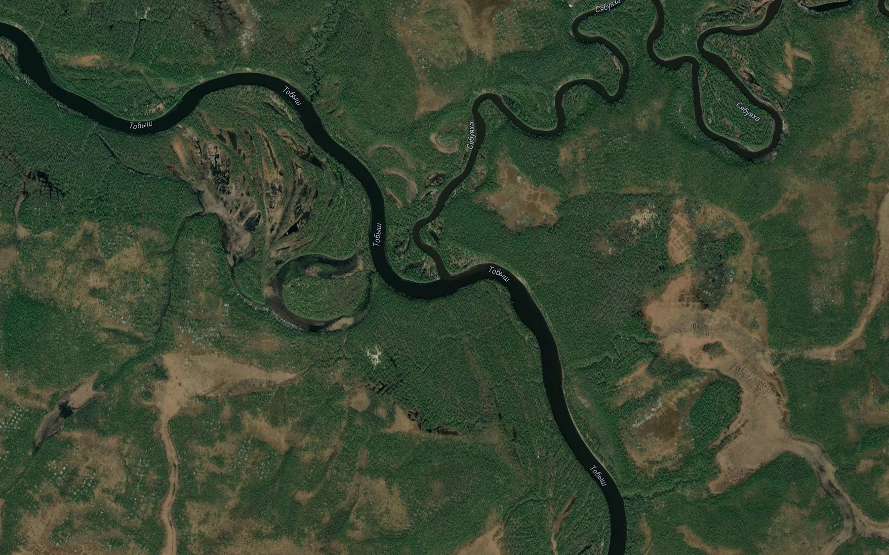 Satellite map of the Syabuyakha