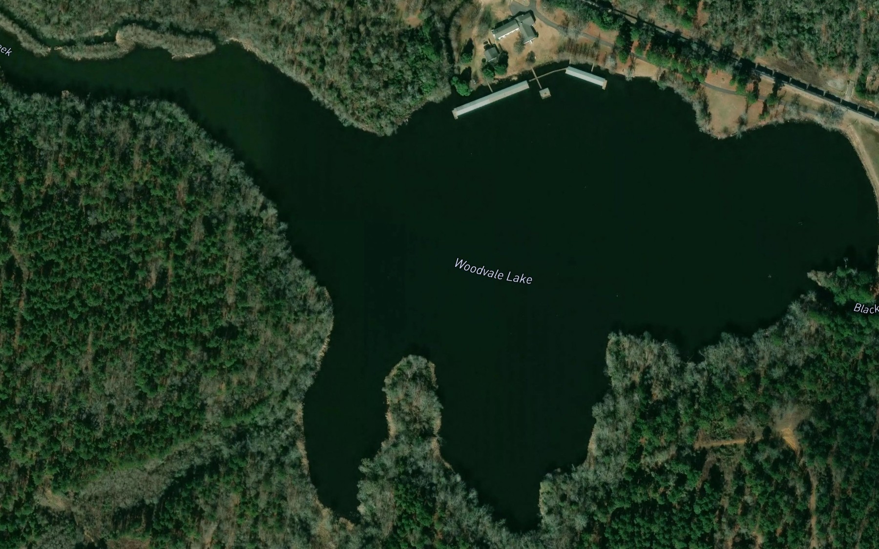 Satellite map of the Woodvale Lake