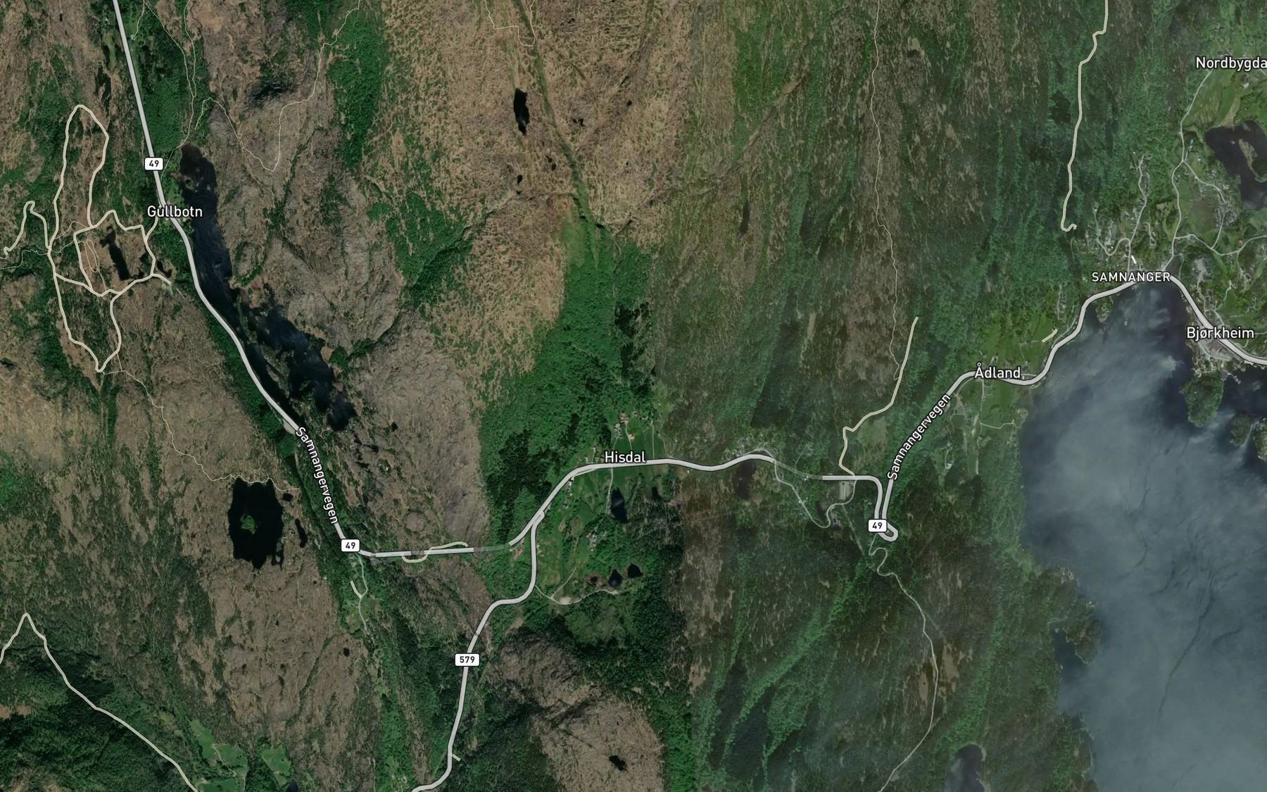 Satellite map of the Dalelvi