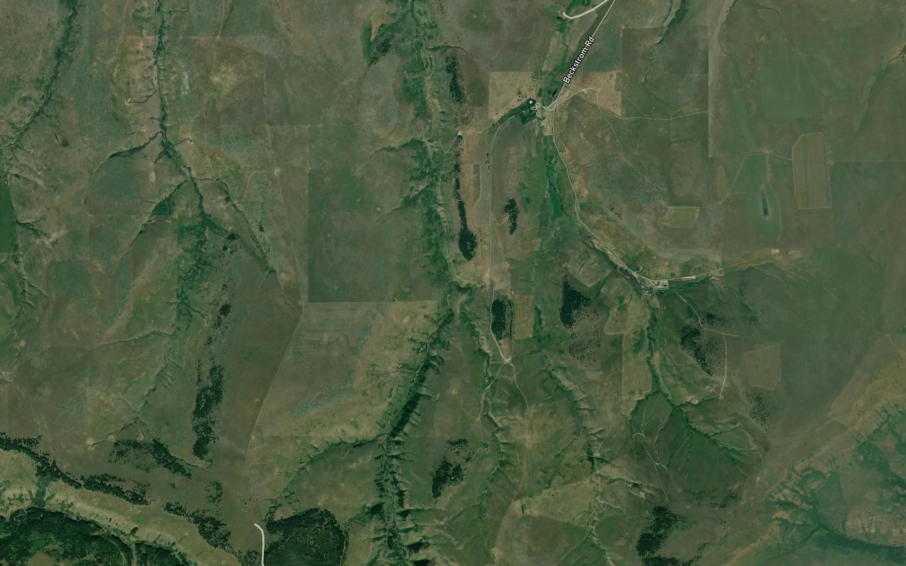 Satellite map of the Flood Creek
