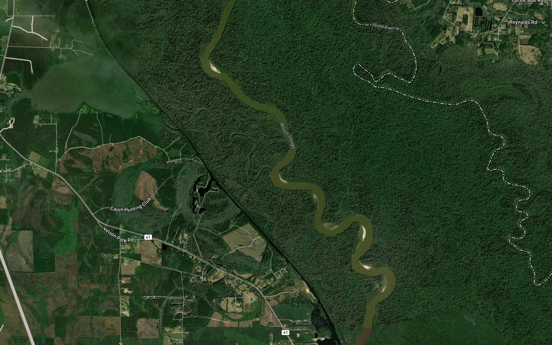 Satellite map of the Wilson Slough