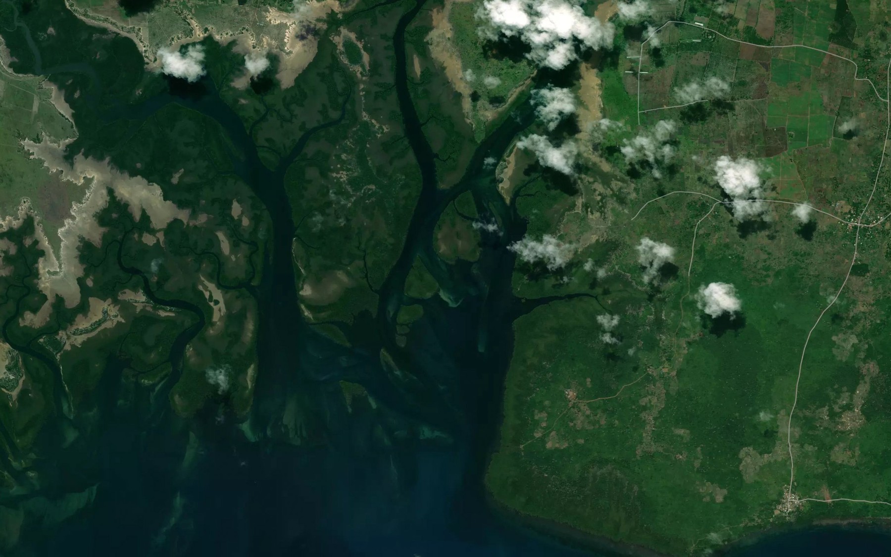 Satellite map of the Mafiya Creek