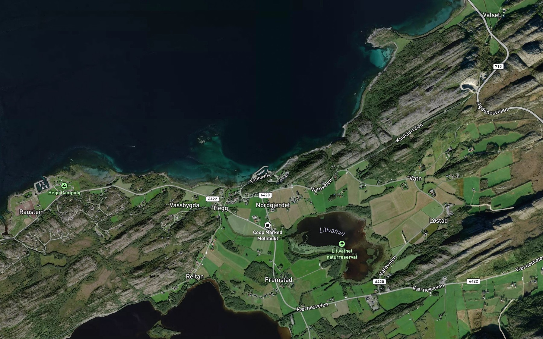 Satellite map of the Synnavika