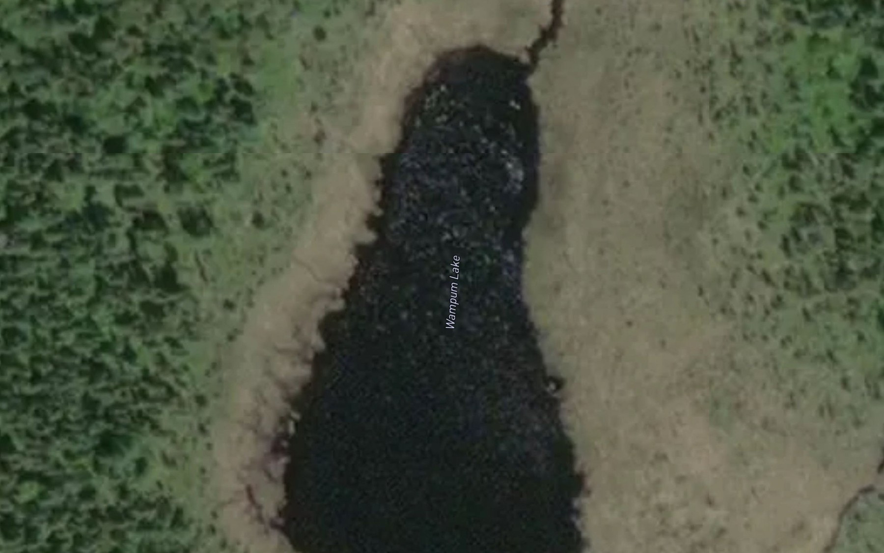 Satellite map of the Wampum Lake